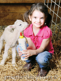 A Lamb 'N' Kid feeding bottle