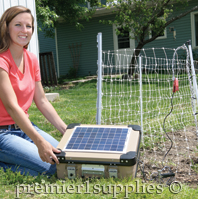 Using a Versanet with solar energizer for guarding compost