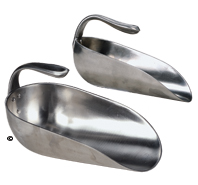 chicken feeders while the larger (4 lb) is suited for general farm use