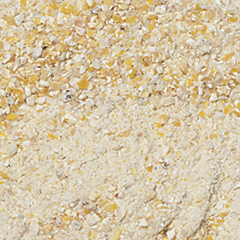 appearance of ground corn using the bravo feed grinder and 4mm sieve