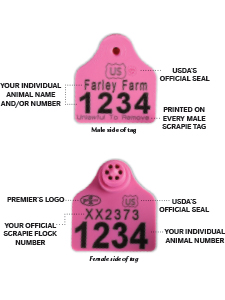 Ear Tags for USDA Scrapie Eradication Program