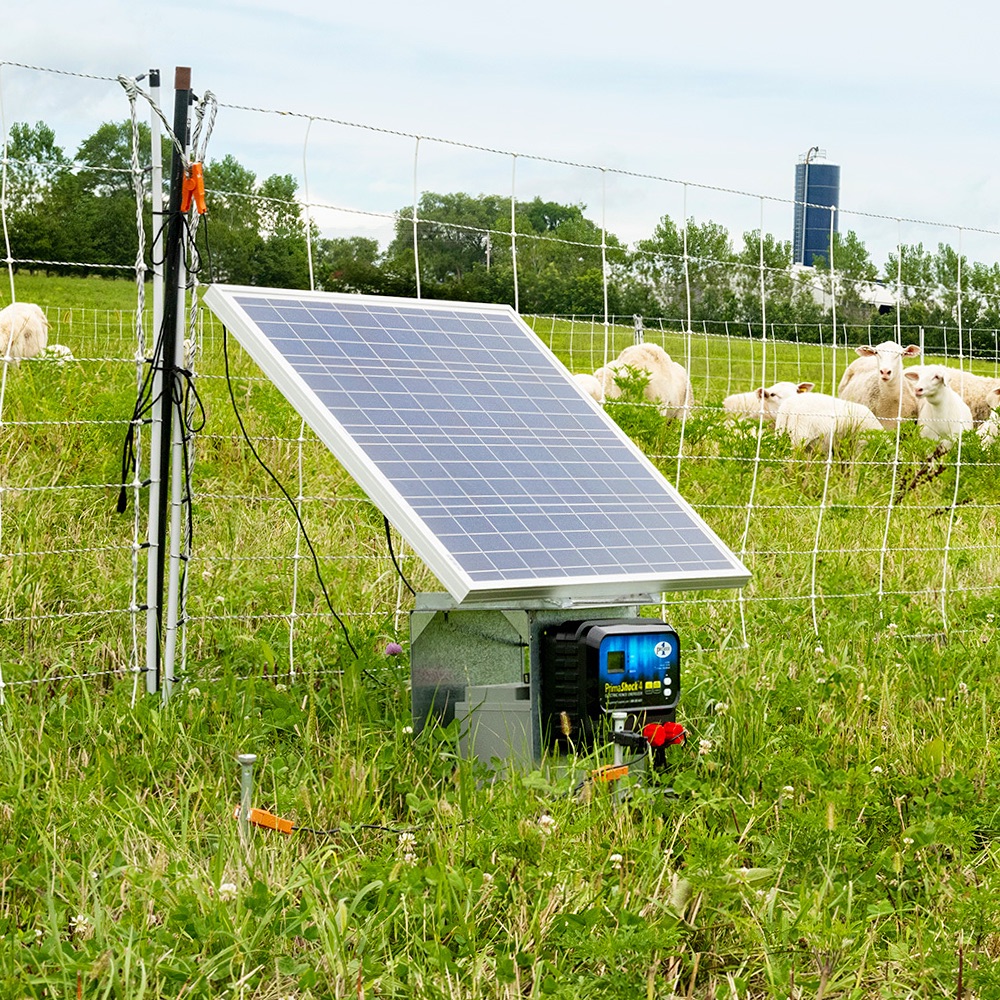 Kits include the components and hardware to build your own solar-powered electric fence energizer