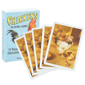 Vintage Chicken Playing Cards