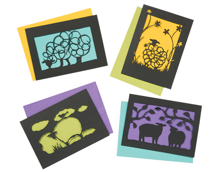 Laser Cut Sheep Cards