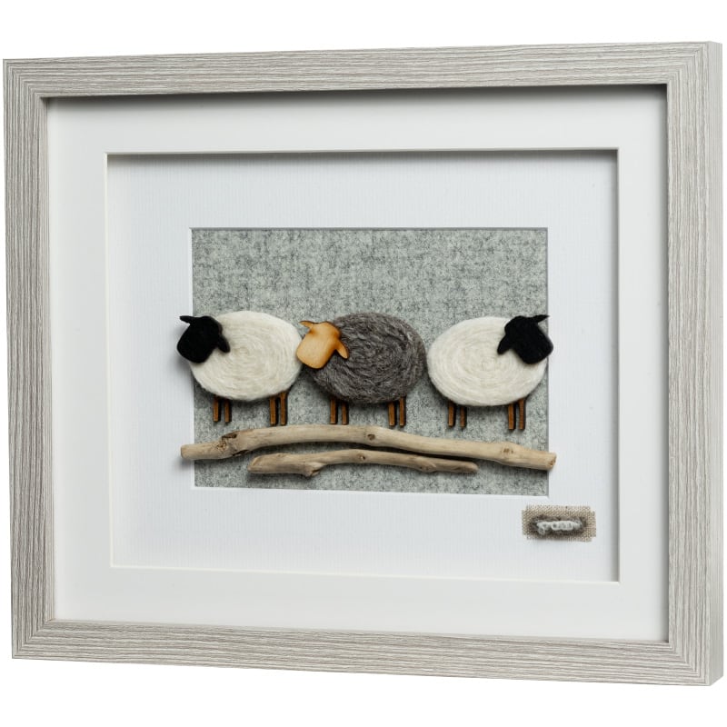 Wooly Sheep Framed Art
