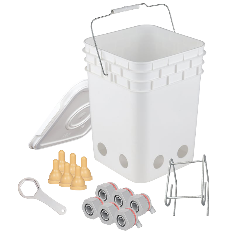 4 Gallon Bucket Kit with 6 Teat Units & Latex Teats