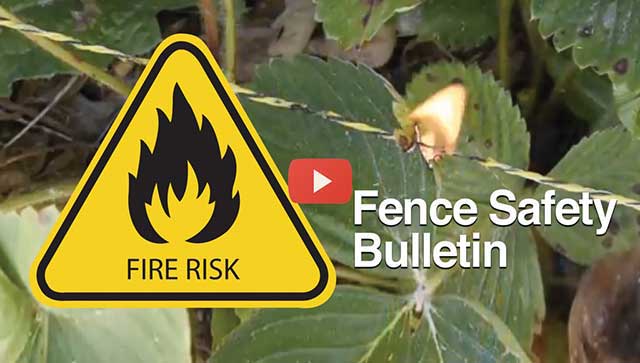 Fence Energizer Fire Risk Video