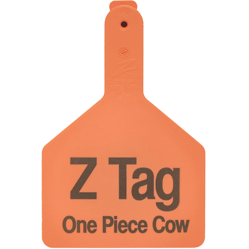 Z Tags Calf Blank ORANGE 25 Count Easy Application Prevent Disease Transfer 