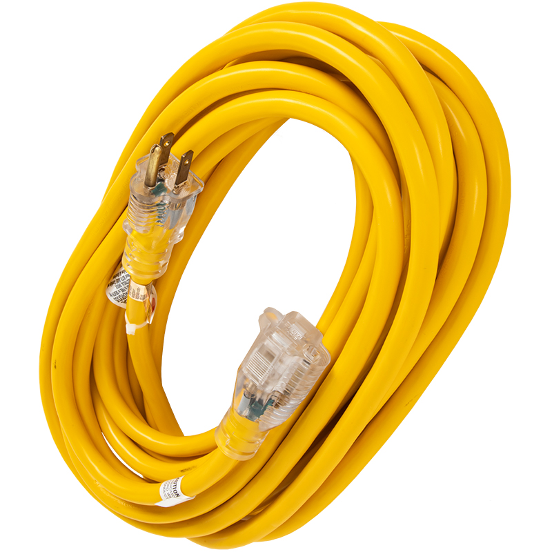 Premium Electric Cable Power Extension Cord 1,3,6,10,15,25,40,50,75,100 Feet 