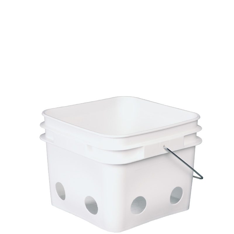 Square Buckets with Drilled Holes - Premier1Supplies