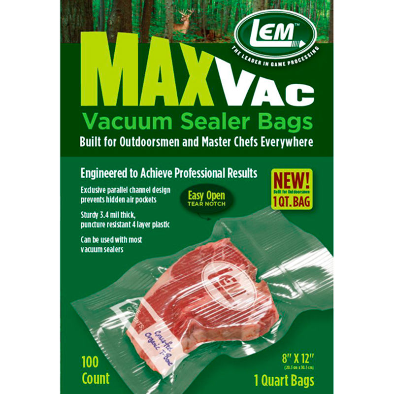 Vacuum Sealer Quart Bags - 100 Pack