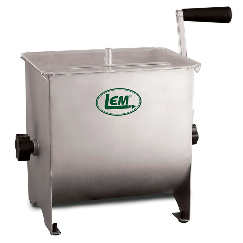 LEM 50 lb Meat Mixer Hand Crank or Motorized W/ LEM Electric Grinder