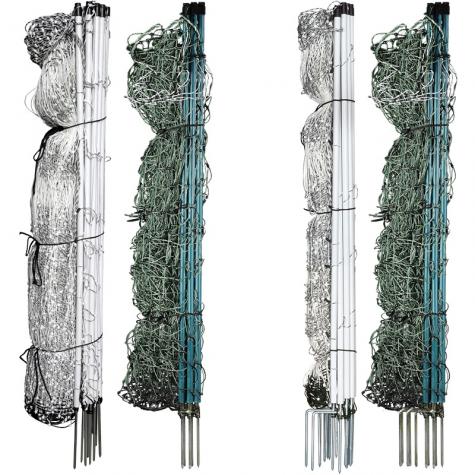 (2 nets on the left) Single Spike and (2 nets on the right) Double Spike posts.