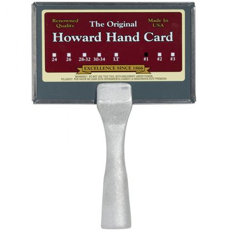 #1 Card - Straight wire teeth for raking.