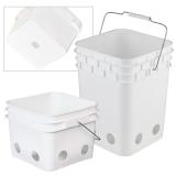 Square Buckets with Drilled Holes - Premier1Supplies