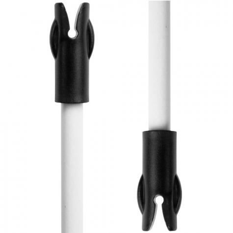 Slotted nocks tension net vertically