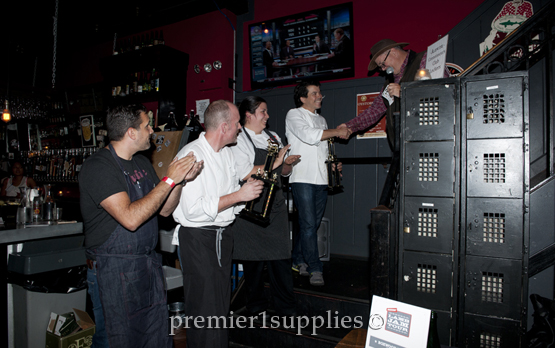 Awarding winning Chef Vernon Morales of San Fransisco for his delicious 'Lamb and the Giant Peach.'